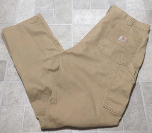 Carhartt Men's Twill Relaxed Fit Utility Work Pants 38x34 BN0324-M Tan Khaki - Picture 1 of 6