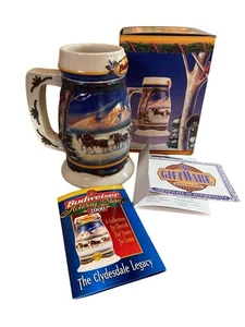 Budweiser Holiday Stein CS416 2000 Clydesdale Legacy artículos de regalo caja de certificado de autenticidad - Imagen 1 de 8