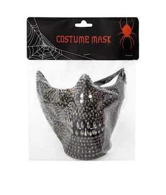 Skull Half Face Mouth Mask Rhinestones Halloween Costume Masquerade Mask - Image 1 of 4