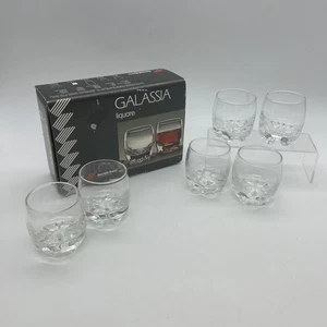 Galassia Liqueur Glasses By Bormioli Rocco Set Crystal Italy 5.5cl Tumblers - Foto 1 di 15