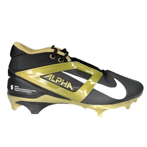 Nike Alpha Menace 4 Pro Metallic Gold Black Football Cleats Men's 10 FD7037-003 - Picture 1 of 8