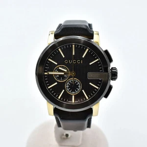 Gucci G-Chrono 101.2 Cronografo Quadrante Nero Piccoli Secondi Quarzo Luminoso Usato - Foto 1 di 11