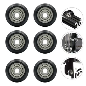 6 PCs Drucker Walzenräder Plastikscheibe V Groove Kugellager Passiv rund - Afbeelding 1 van 12