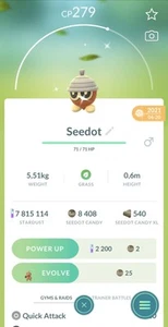 Shiny Seedot ✨Pokemon Trade Go ✨ - Picture 1 of 2