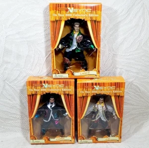 NSYNC ON TOUR 2000 COLLECTOR'S EDITION MARIONETTE DOLLS – LANCE, J.C., CHRIS - Picture 1 of 24
