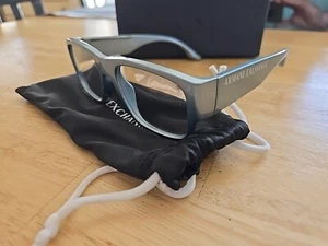 armani exchange Metalized Light Blue/gray Glasses - Picture 1 of 4