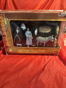 Bible Quest Action Figures Set Nativity Baby Jesus, Mary & Joseph Complete - Picture 1 of 8