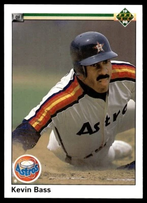 1990 Upper Deck #302 Kevin Bass - Houston Astros - Image 1 of 2