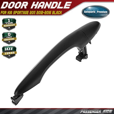 Front or Rear Passenger Black Exterior Door Handle for Kia Sportage 2011-2016 - Image 1 of 4