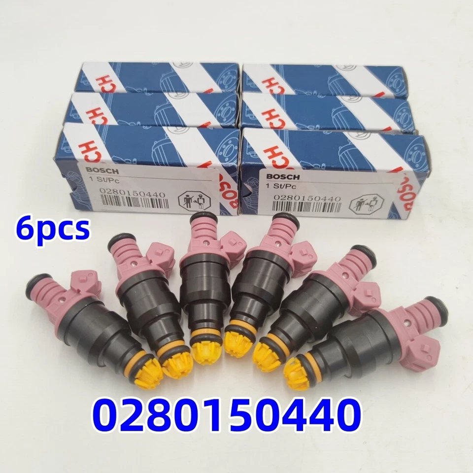 Inyectores de combustible 6 piezas 0280150440 1996-2000 para BMW Z3 M3 328is 328i 2,8 L 3,2 L Foto 1 de 4