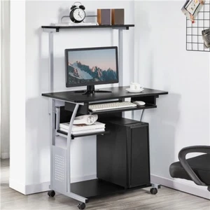 Schreibtisch Computertisch Bürotisch Arbeitstisch PC Tisch Laptoptisch rollbar - Bild 1 von 12
