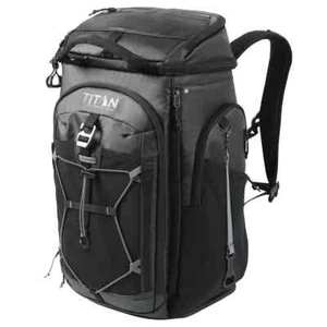 Titan 26-can Backpack Cooler, Black, 5 Compartments, NEW - Picture 1 of 9