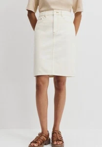 AS NEW COUNTRY ROAD Size 16 Stretch denim White Midi Skirt - Picture 1 of 4