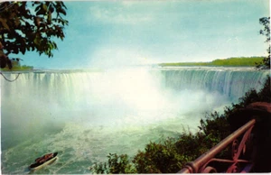 Ontario Canada Horseshoe Falls Niagara Falls Unposted Chrome Postcard - Picture 1 of 2