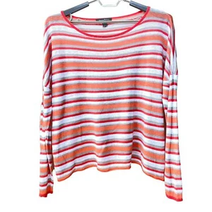 Tommy Bahama Linen Blend Striped Long Sleeve Leightweight Knit Shirt Sz XL - Picture 1 of 11