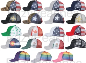 PEACHES PICK UNISEX MENS LADIES Printed Mesh Back Trucker Cap, 6-Panel Hat - Picture 1 of 81
