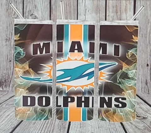 Miami Dolphins Skeleton 20 oz Tumbler Cover