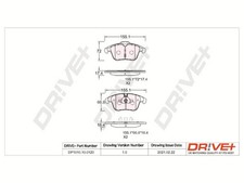 Dr!ve+ brake lining set disc brake DP1010.10.0120 for JAGUAR XF 1 X250 XJ X350
