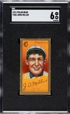 1911 T205 Gold Border John Miller POLAR BEAR - Pirates SGC 6 EX/NM  POP 1
