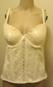 Sujetador Largo Vintage CONNECTION Champagne Floral Encaje Bajo Alambre Talla 38B - Imagen 1 de 12
