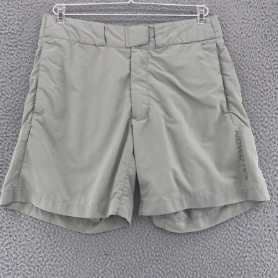 Pantalones Cortos Salomon Para Mujer Pequeños Beige Nailon Senderismo tiro Alto Atlético Aire Libre Todos los Días Foto 1 de 4