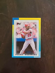 1990 Topps League Leaders Mini Pedro Guerrero #75 St. Louis Cardinals - Picture 1 of 1