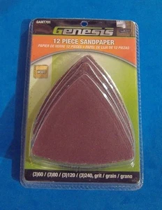 MULTI TOOL HOOK AND LOOP 12 PIECE SANDPAPER GAMT701 60 80 120 240 GRIT - Picture 1 of 2