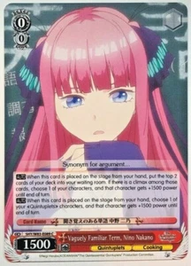 Weiss Schwarz Vaguely Familiar Term, Nino Nakano 5HY/W83-E089 NM/M - Picture 1 of 1