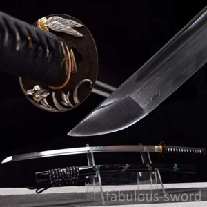  Damast Ton gehärtet japanisches Samuraischwert Libelle Sty Gold Kupfer Tsuba - Bild 1 von 10