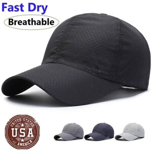 Breathable Men's Sport Cap Fast Dry Baseball Cap Golf Ball Dad Hat Adjustable