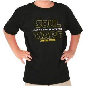 May The Lord Be With You Christian Religious Youth Crewneck T Shirts Boy or Girl - Picture 1 of 8