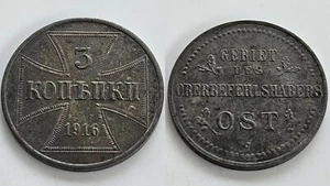 ALLEMAGNE 3 Kopecks 1916 J Hambourg Occupation Russie - Foto 1 di 1