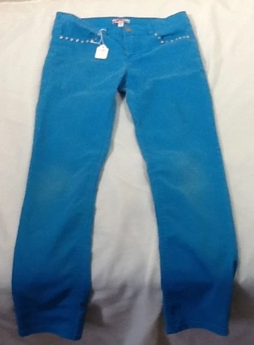 Pantalones de mezclilla azul neón St880 Bongo para niñas talla 14 Foto 1 de 1