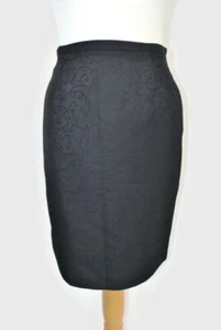 Falda lápiz vintage Dorothy Perkins brocado negro talla 8 - forrada clásica - Imagen 1 de 14