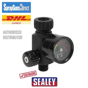 Medidor regulador de presión de aire con lente de vidrio Sealey Premier On-Gun (AR02) - Imagen 1 de 10