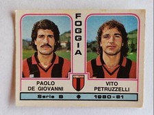 PANINI FOOTBALLERS FIGURE 1980/81 FOGGIA DE GIOVANNI n 367 EXCELLENT WITH VELINA
