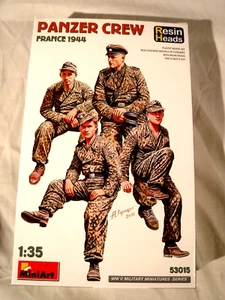 NEW 1/35 MiniArt 4 German Panzer Crew France 1944 w/ Equipment & Panting Chart - Picture 1 of 2