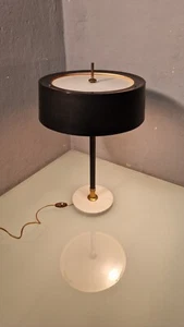 lampada da tavolo design anni 50 in ferro ottone base marmo e perspex esperia - Imagen 1 de 15
