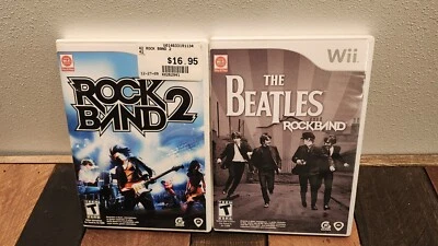 Nintendo Wii Rockband The Beetles & Rockband 2 Video Games Lot of 2 - Image 1 of 2
