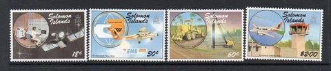 SOLOMON ISLANDS MNH 1987 SG606-609 ASIA-PACIFIC TRANSPORT/COMMUNICATIONS DECADE Cover