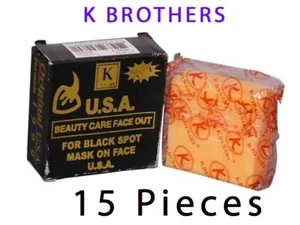 USA K.Brothers Whitening Soap Beauty Care Face Out For Black Spot Removing 15Pcs - Picture 1 of 10
