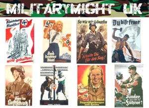 1/16 - 1/18 ESCALA 120mm FIGURAS ALEMANAS SET 1 CARTELES DE PROPAGANDA CALCOMANÍAS DIORAMA - Imagen 1 de 3