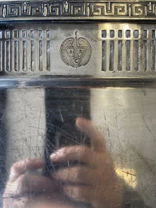 ANTIQUE HOTEL SILVER SOLDERED SERVING TRAY - Picture 1 of 17