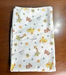 Little Suzy’s Zoo receiving blanket Gerber 36x28 giraffe bear duck bunny - Picture 1 of 6