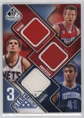 2009 SP Game Used 3 Star Swatches Level 2 /50 Steve Novak Ryan Anderson #3S-NAK - Image 1 of 2