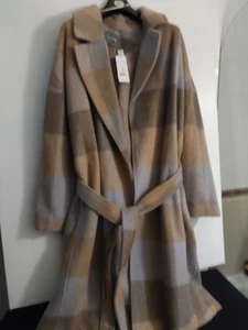 Coat Mohair Style 24/26 Lined Pockes Belted Multi Colour Check B.N.W.T. - Picture 1 of 10
