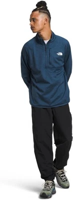 The North Face Men's Canyonlands Quarter-zip Shady Blue Fleece Sweatshirt XL - Image 1 of 2