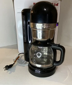 KitchenAid KCM1204OB 12 Cup Coffee Maker Onyx Black And Chrome w box nice  - Picture 1 of 6