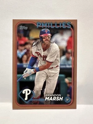 2024 Topps Gold /2024 #71 Brandon Marsh Philadelphia Phillies Baseball Card - Image 1 of 2