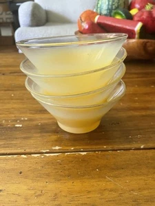 Vintage Mid Century 4er Set Blendo Salat Dessert gelb Schüsseln 5,2" - Bild 1 von 7